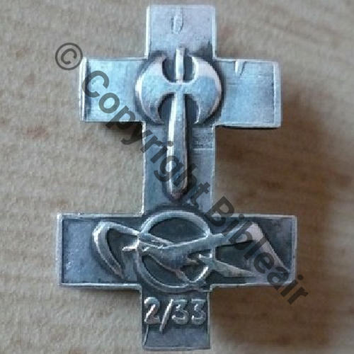 33.2  1942.43 NH GR.II.33 TUNIS EL AOUINA  Fab Loc Eping artis Dos irreg Embouti centre  ARGENT.. Pas poincon Src.br693  